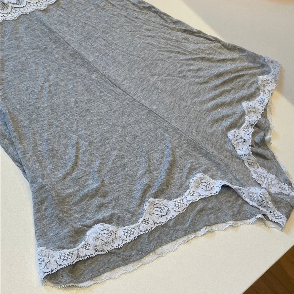 Leg Avenue Seraphina Jersey Romper with Lace Cup and Trim, Chemise. Size L